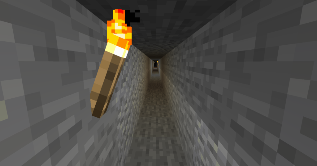 minecraft tunnel torch spacing