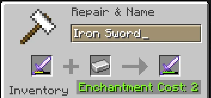 minecraft anvil enchantment cost
