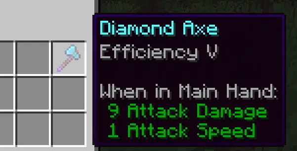 minecraft efficiency 5 axe