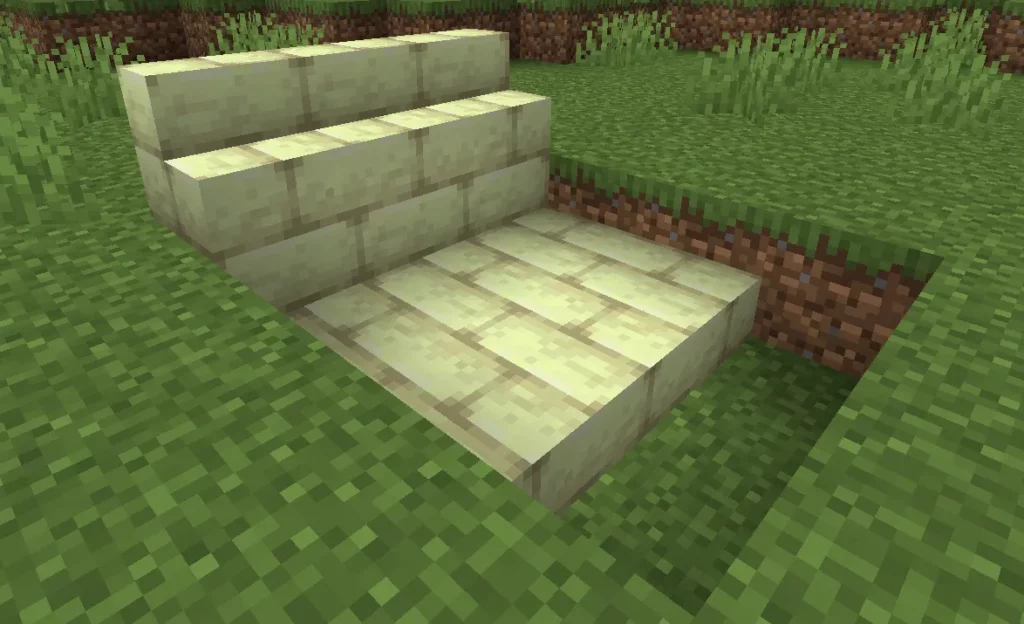 minecraft endstone brick slabs and stairs