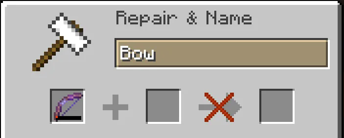 minecraft repair a bow with anvil