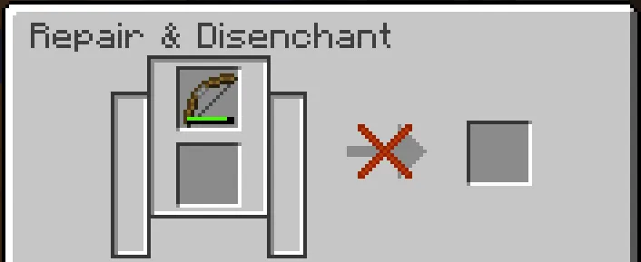 minecraft repair a bow with grindstone