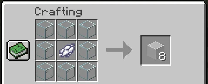 minecraft white stained glass crafting recipe