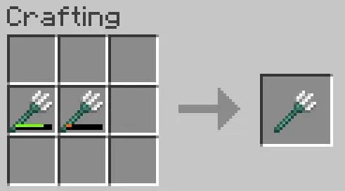 repair a trident with crafting table