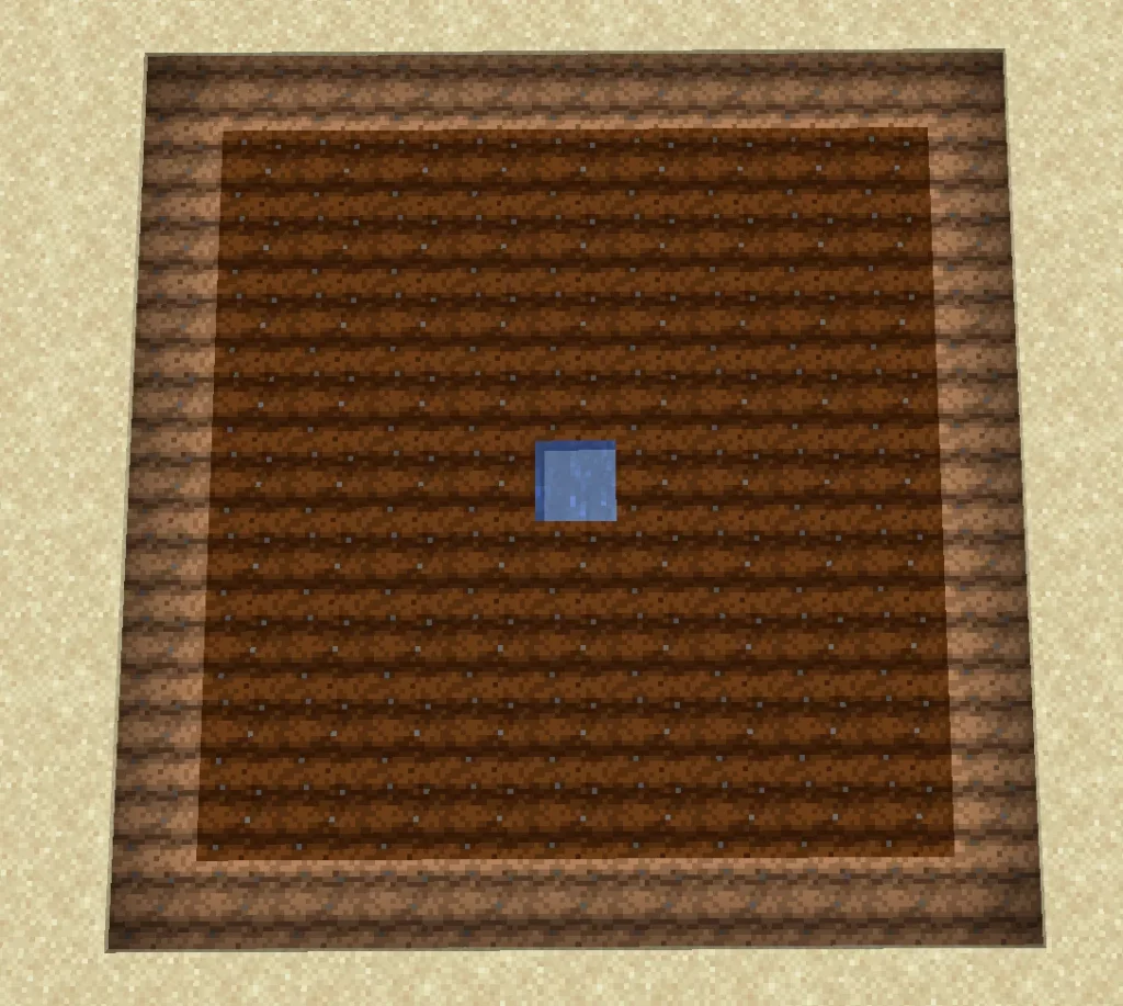 how far does water hydrate in Minecraft