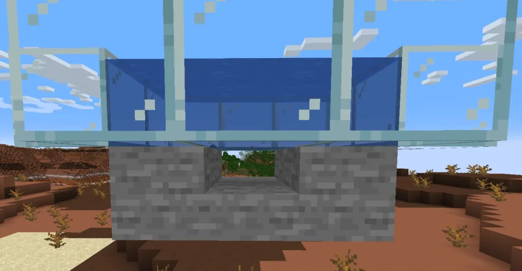 slab to prevent water leaks in minecraft