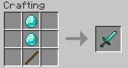 how to make diamond sword in minecraft