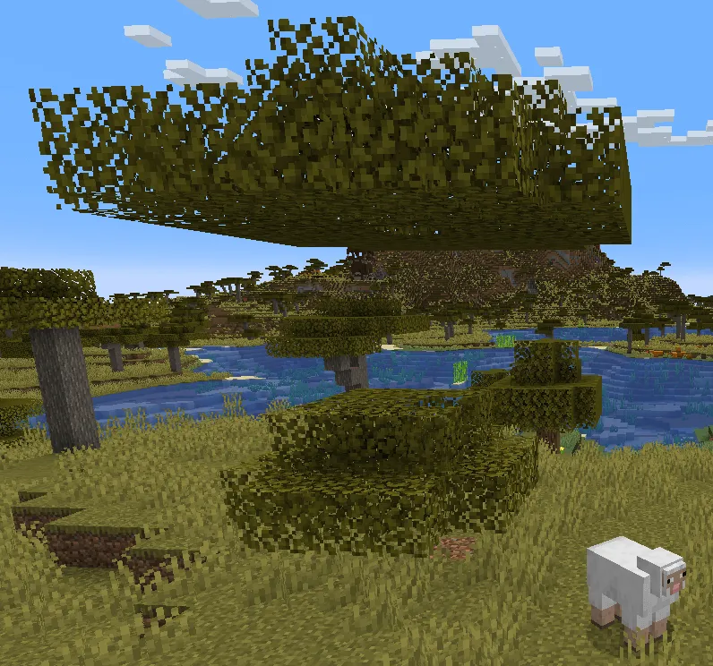 minecraft only leaves trees